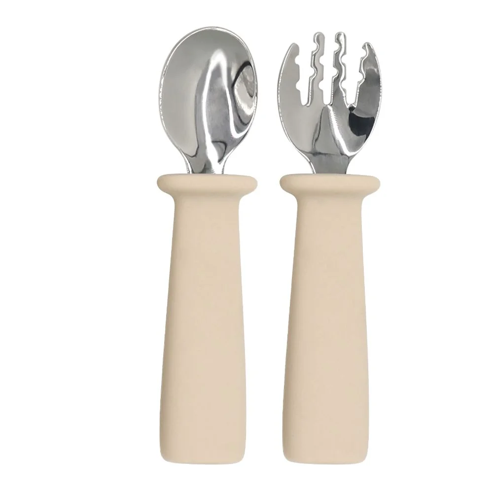 Martons Detský príbor(lyžička, vidlička) kovová, Beige, 2 bal