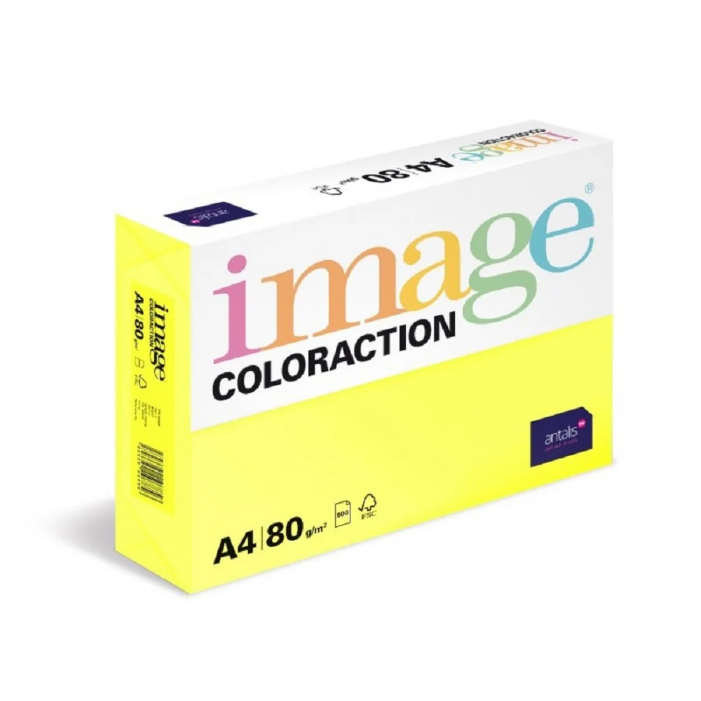 Canary - farebný kancelársky papier, stredne žltý A4, 80 g/m², 500 hárkov