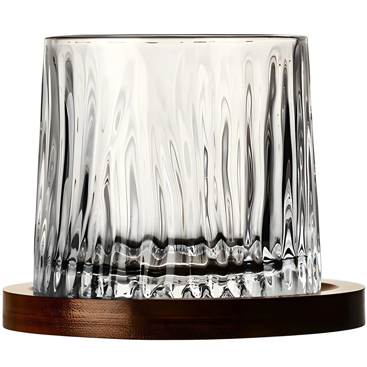 Kryštálový pohár na whisky s dreveným podnosom 280 ml