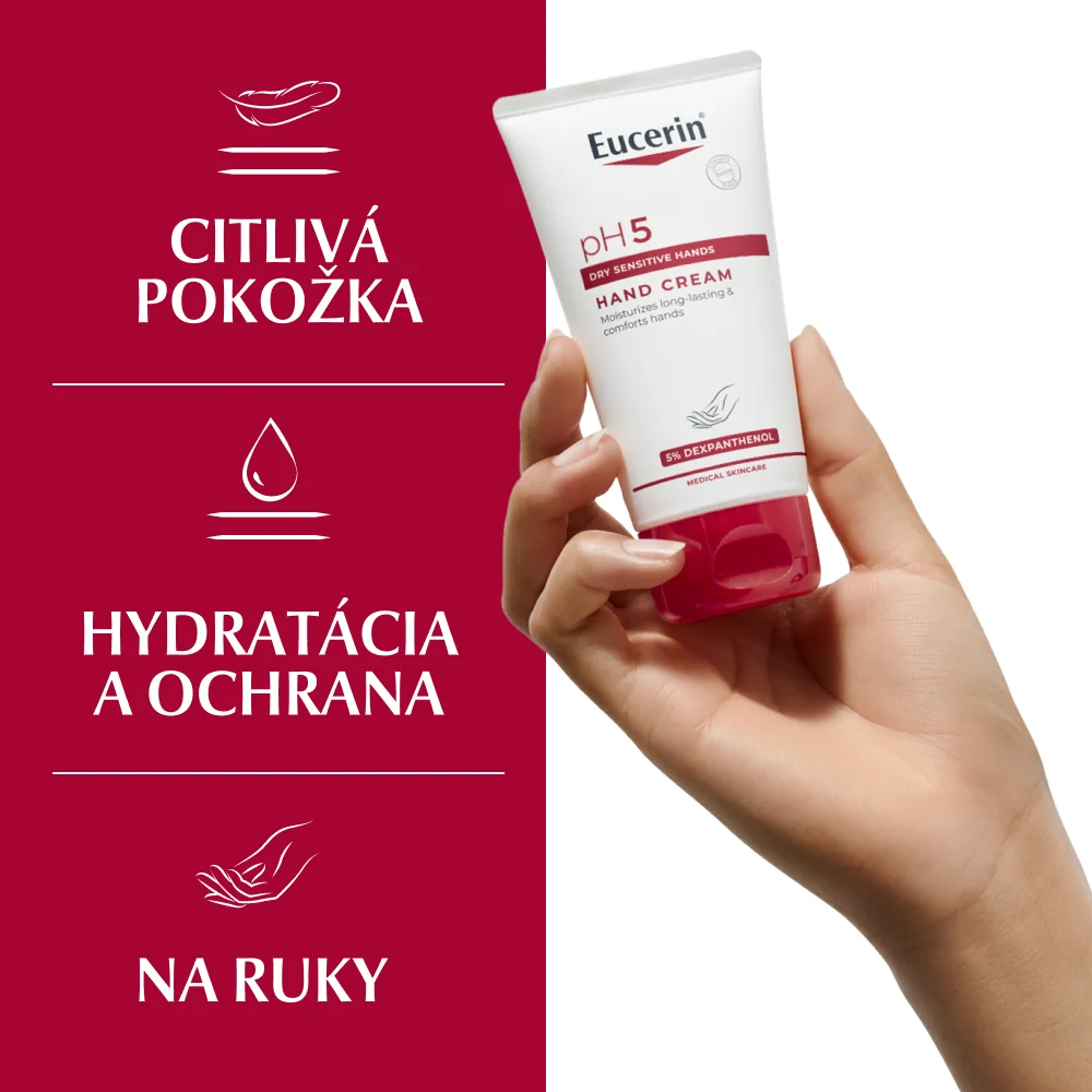 Eucerin pH5 regeneračný krém na ruky 1×75 ml, pre citlivú pokožku