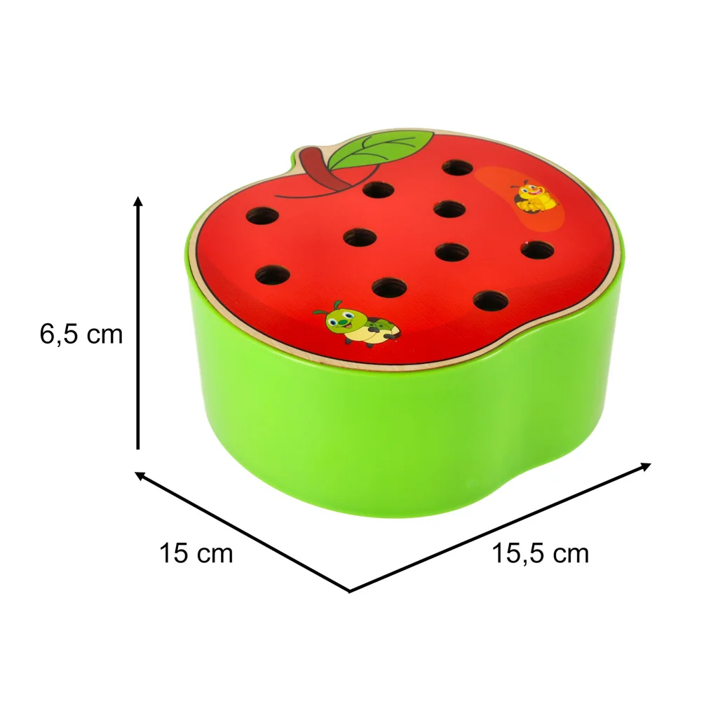 MG Wooden Apple magnetická hra, červená