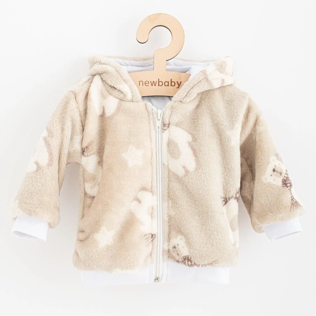 Dojčenská Wellsoft zimná mikinka s kapucňou New Baby Polar Bear 62 (3-6m)