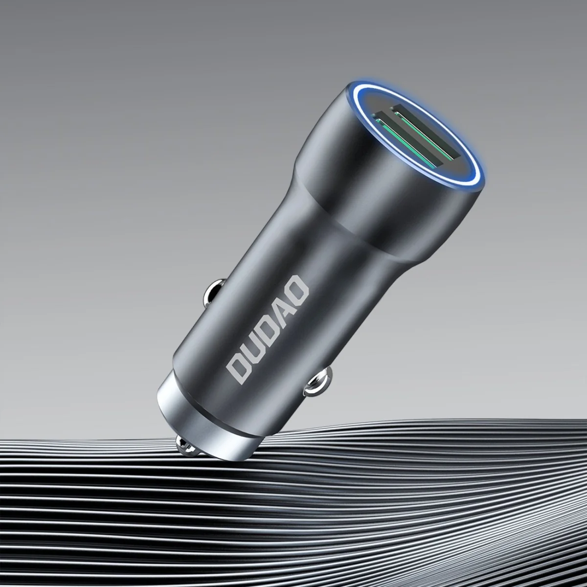 Dudao R4+ autonabíjačka 2x USB 120W 3A, šedá