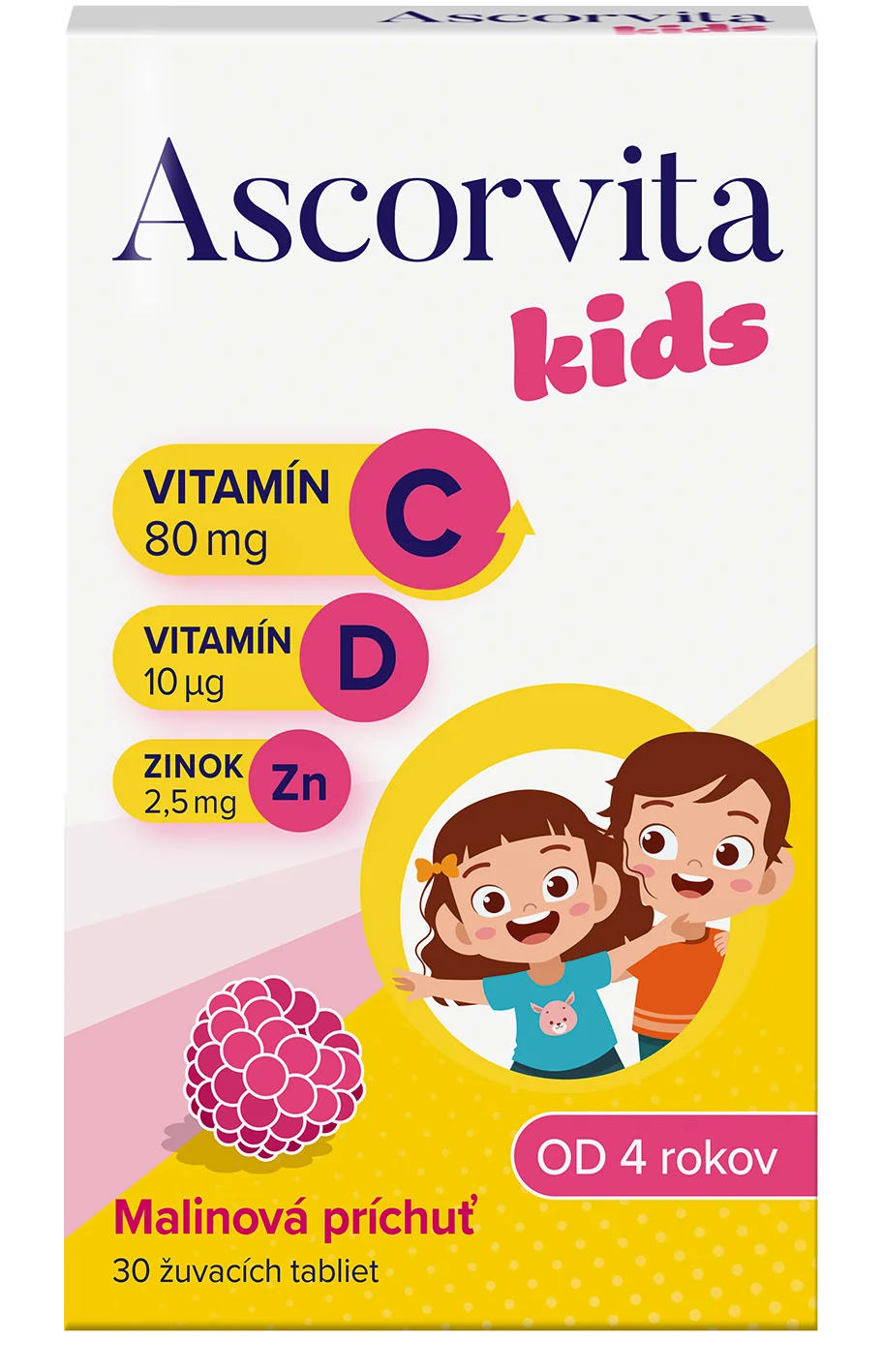 Ascorvita kids žuvacie tablety 30 tbl