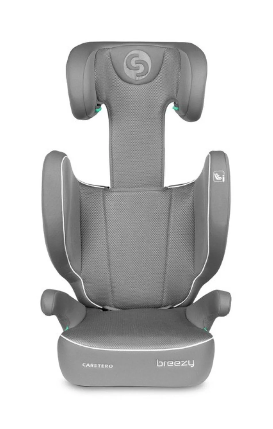 Detská autosedačka Breezy 2 v 1, 100–150 cm, sivá