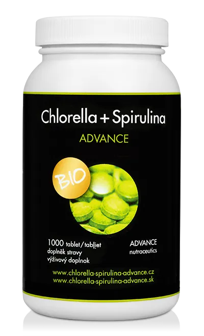 Chlorella + Spirulina ADVANCE BIO 1000 tbl. 1×1000 tbl, výživový doplnok