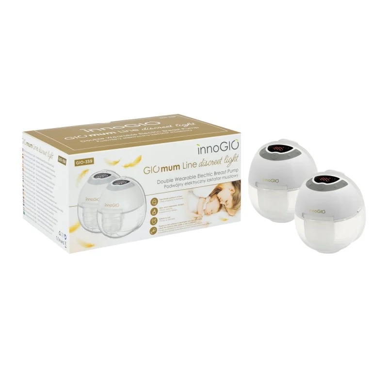 innoGIO prenosná elektrická odsávačka materského mlieka GIOmum Line Discreet Light Double