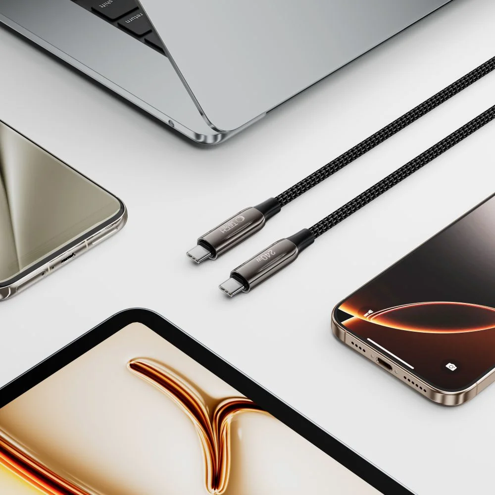 Tech-Protect UB10T kábel USB-C / USB-C 240W QC PD 1m, čierny