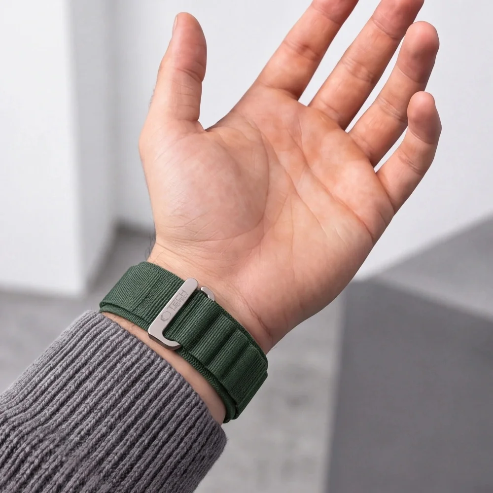Tech-Protect Nylon Pro remienok na Apple Watch 44/45/46/49mm, military green