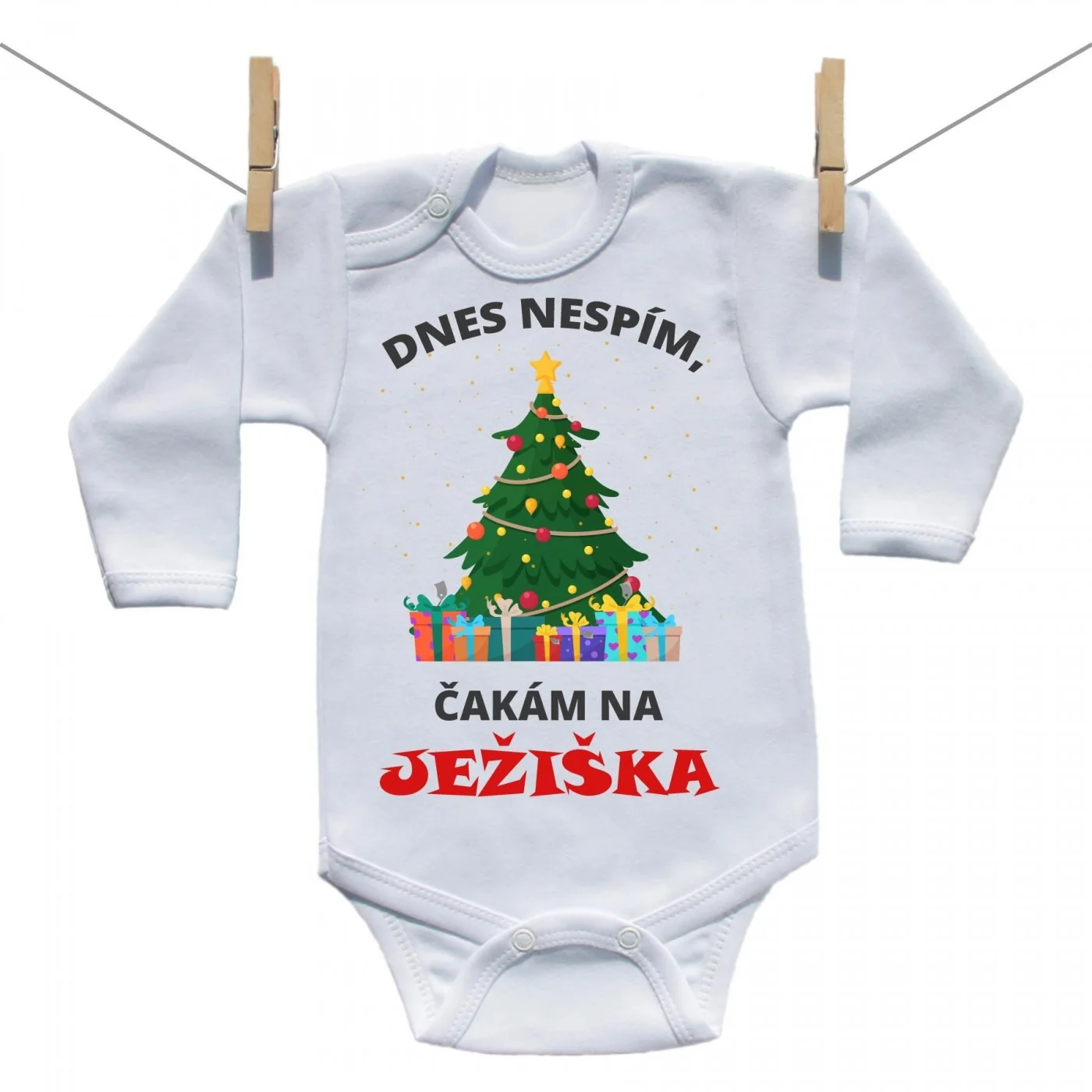 Boodyy Body s dlhým rukávom Dnes nespím, čakám na Ježiška Veľkosť: 74