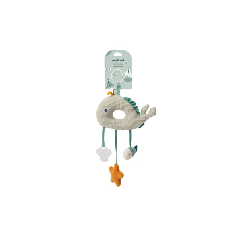 Miniland Senzorická závesná hračka Veľryba Baby Sea – Adorable Moments MLZ97363