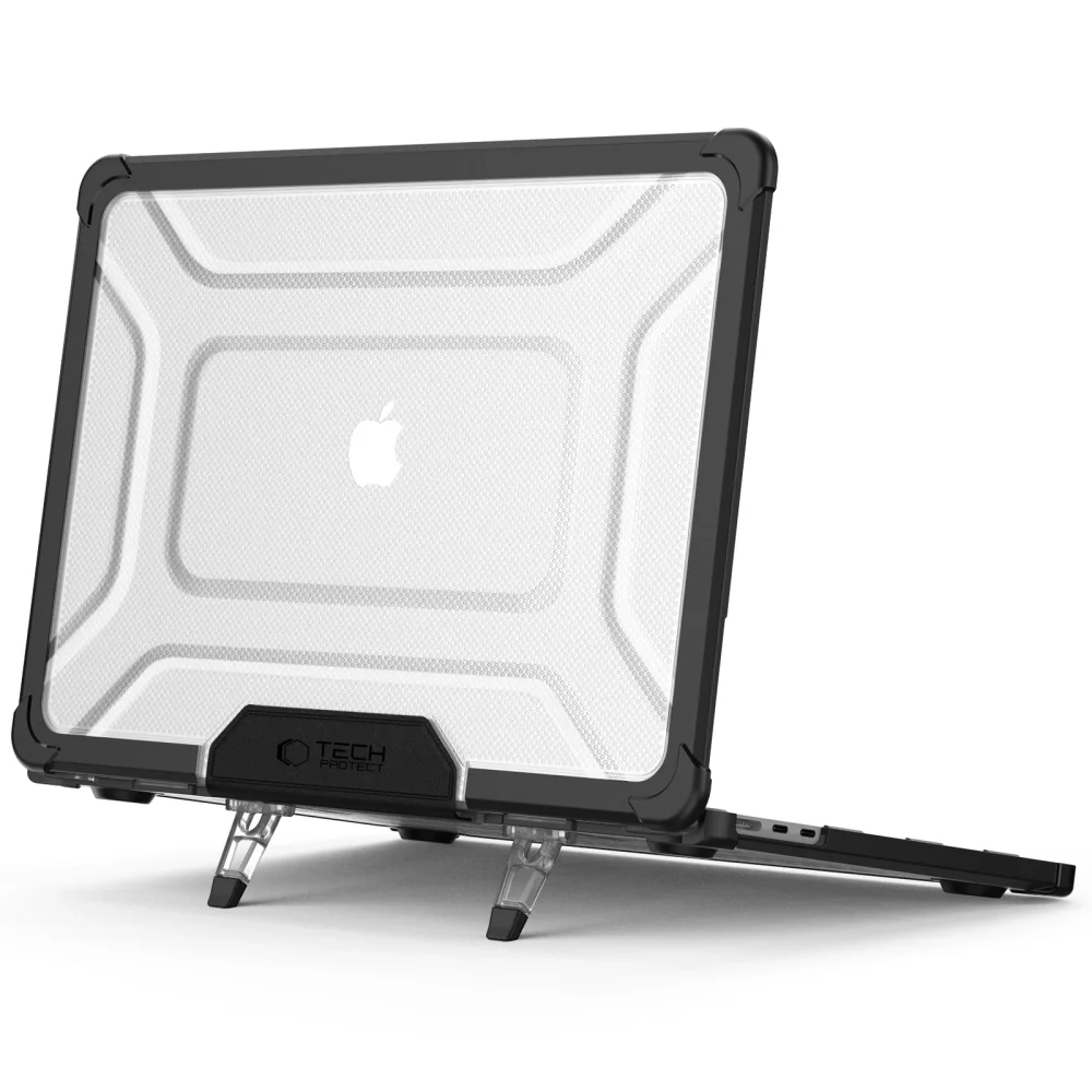 Tech-Protect Smartshell Pro kryt na MacBook Air 15 M2 / M3 / M4 / 2023 -2025, čierny/priesvitný