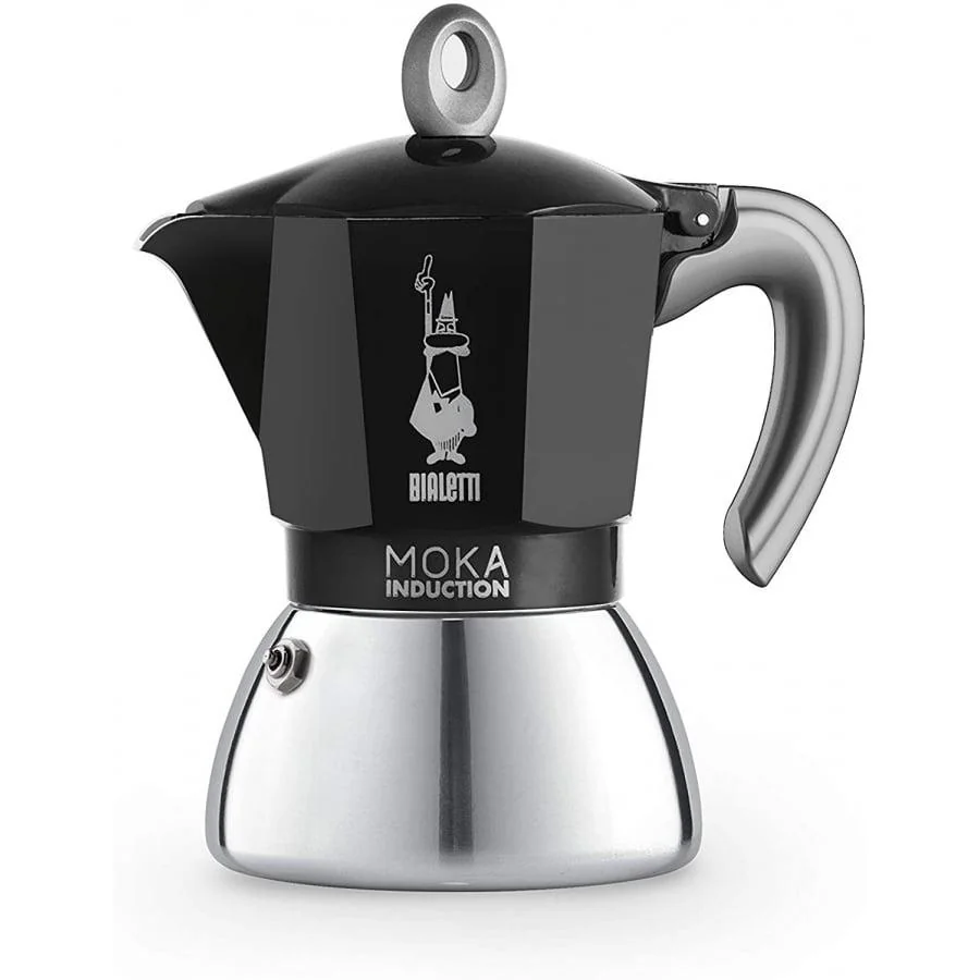 0006932 Bialetti MOKA INDUCTION ČIERNA NA 2 ŠÁLKY