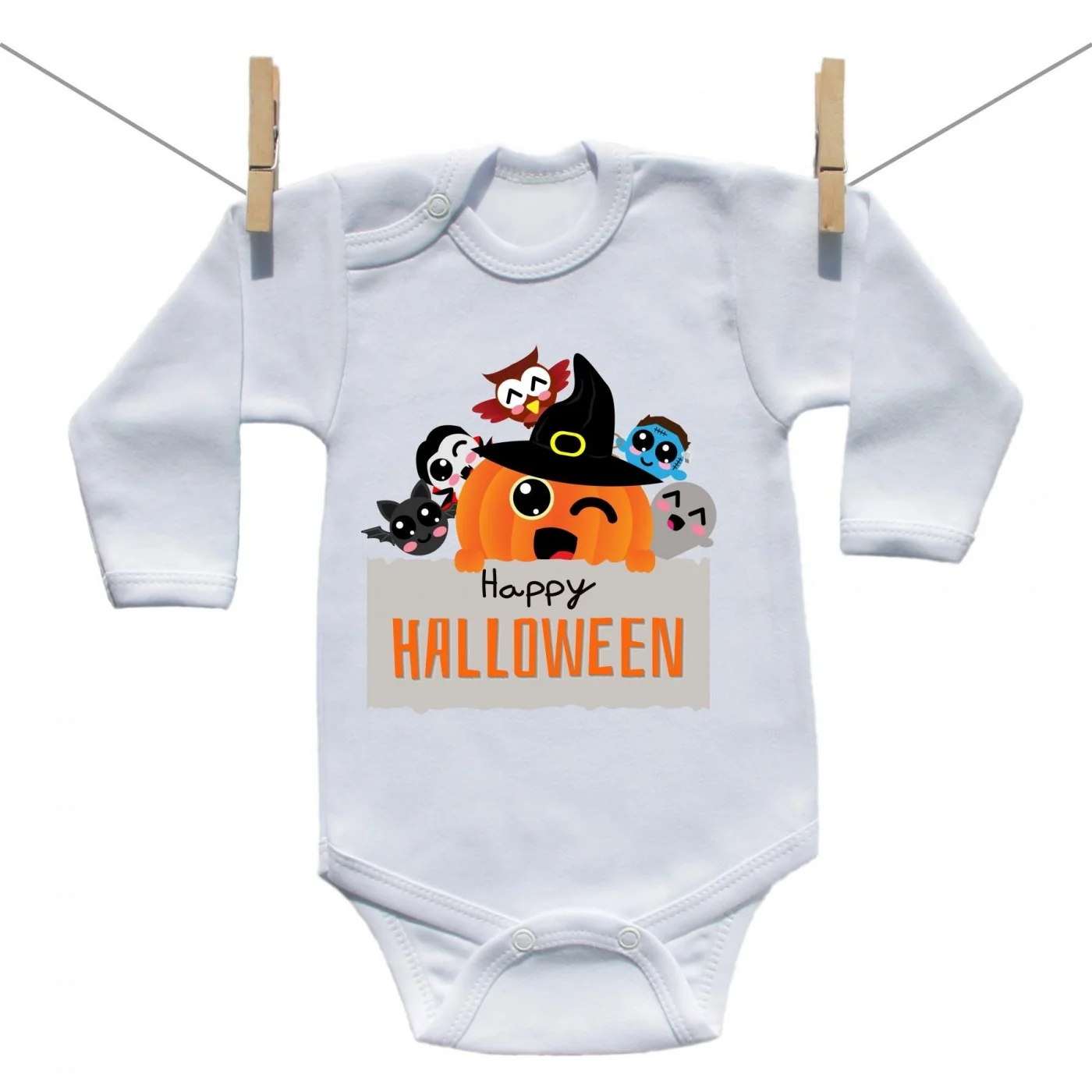 Boodyy Body s dlhým rukávom Happy Halloween Veľkosť: 56