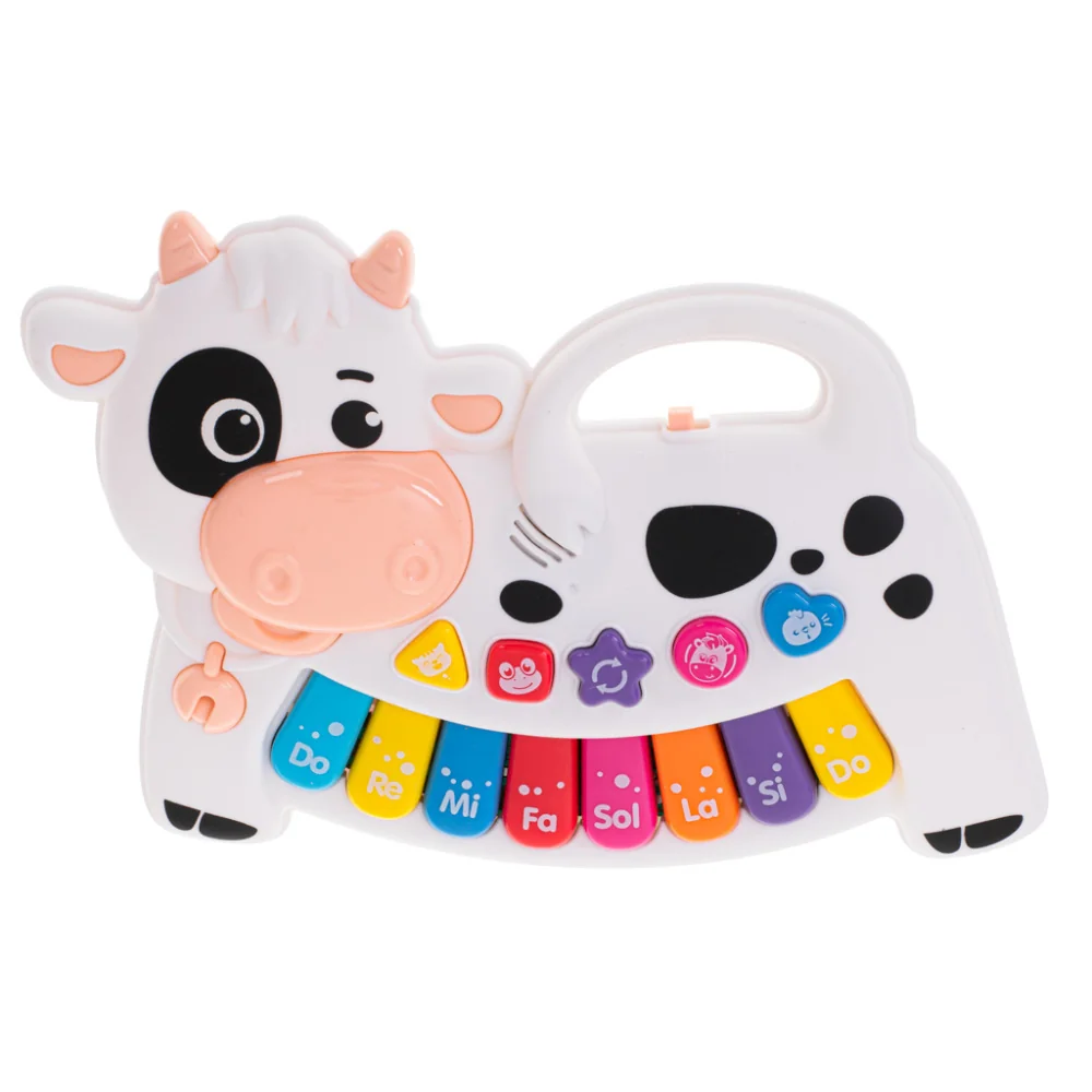 Piano detské Kravička biela ANIMALS KEYBOARD MTK015A