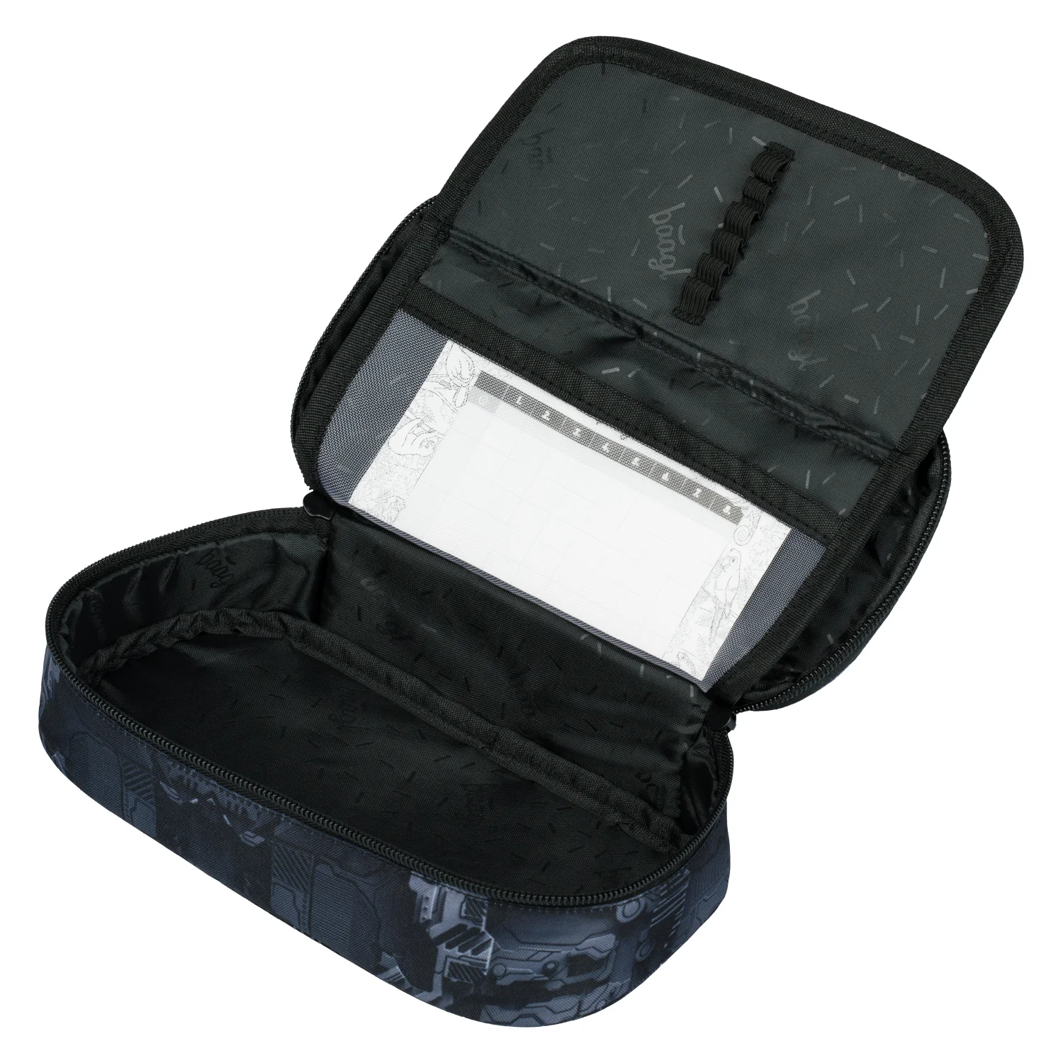 Baagl školský peračník etui Technic sivý puzdro na zips