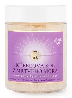 ZENDREAMTHERAPY Kúpeľová soľ z Mŕtveho mora s éterickým olejom levanduľa 1×500 g, soľ z Mŕtveho mora
