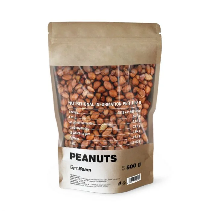 Gymbeam arasidy neprazene bez prichute 1000 g 1×1000 g, nepražené arašidy