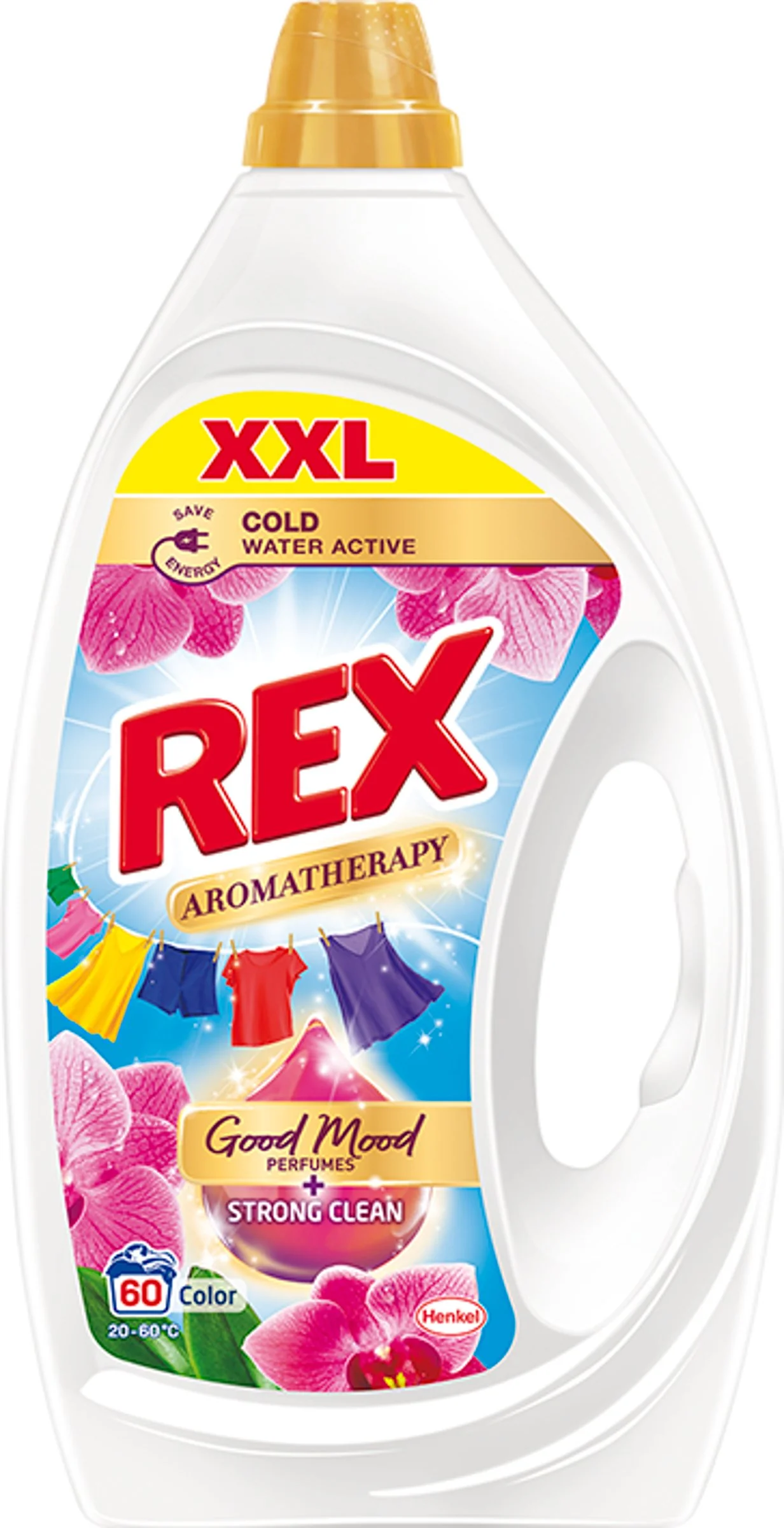 Rex AT prací gél Orchid Color 60 praní 1×2700 ml, prací gél