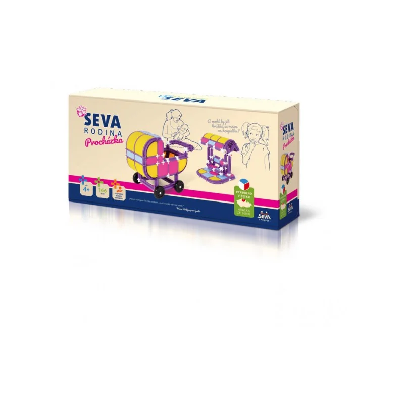 SEVA Stavebnica Seva Rodina Procházka plast 166ks v krabici 32x17x8cm