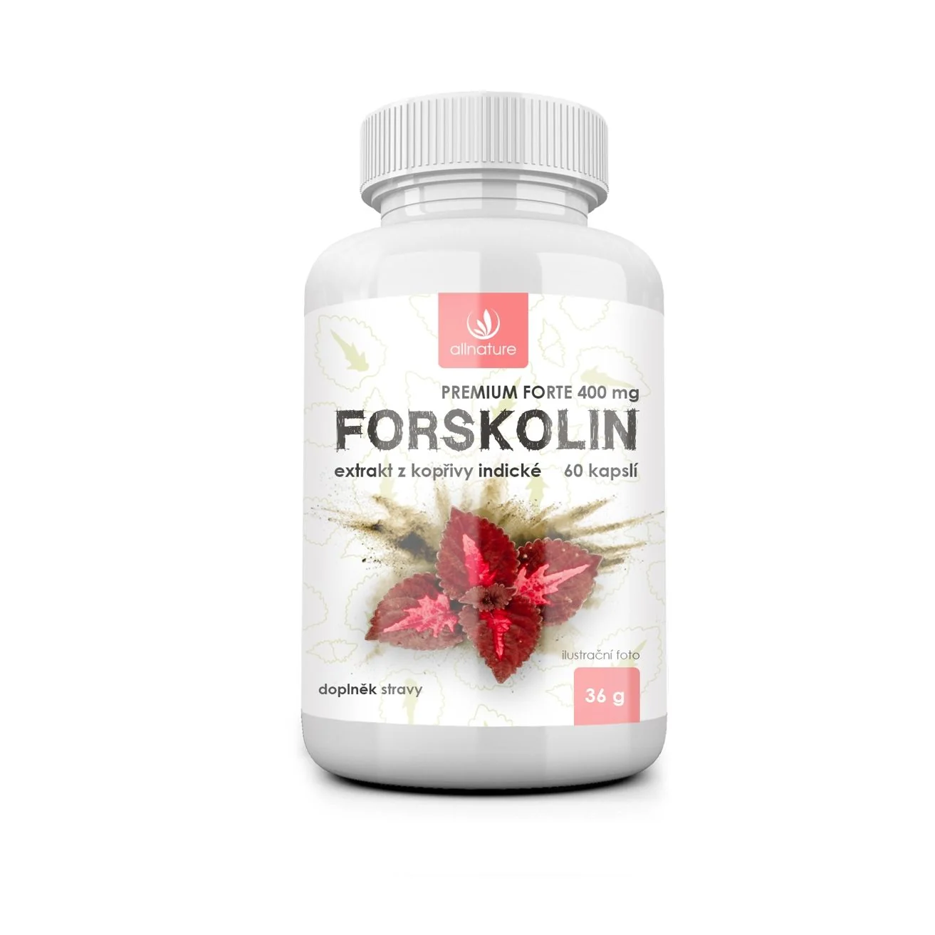 Allnature Forskolin Premium Forte 400 Mg 60cps 1×60 cps, výživový doplnok