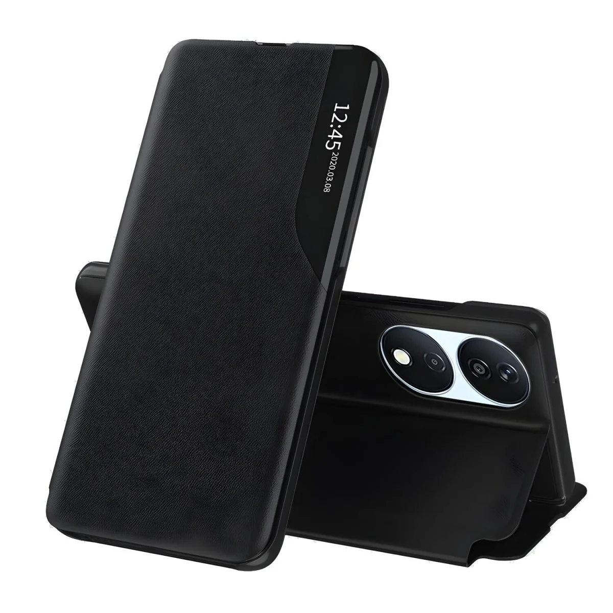 Flipové púzdro View Case pre Honor X7b Čierna, s okienkom