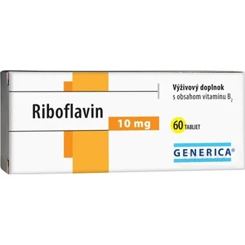 GENERICA Riboflavin 10 mg 1×60 tbl, výživový doplnok