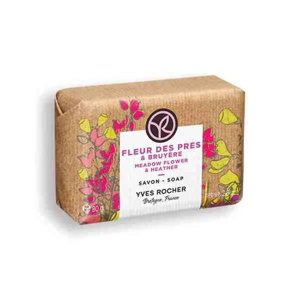 Yves Rocher Mydlo Lúčne kvety & vres 1×80 g, tuhé mydlo