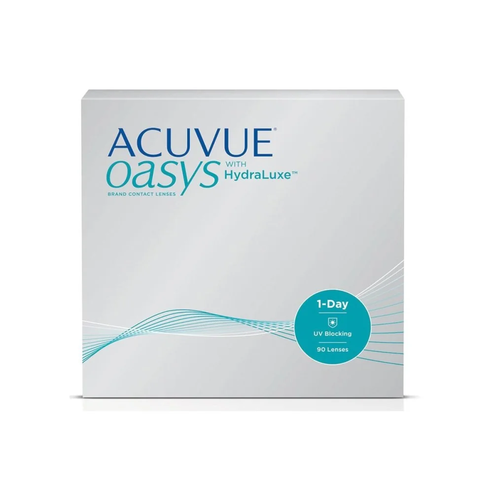 Denné Acuvue Oasys 1-Day s technológiou Hydraluxe (90 šošoviek) Dioptrie: 6.5, Zakrivenie: 9
