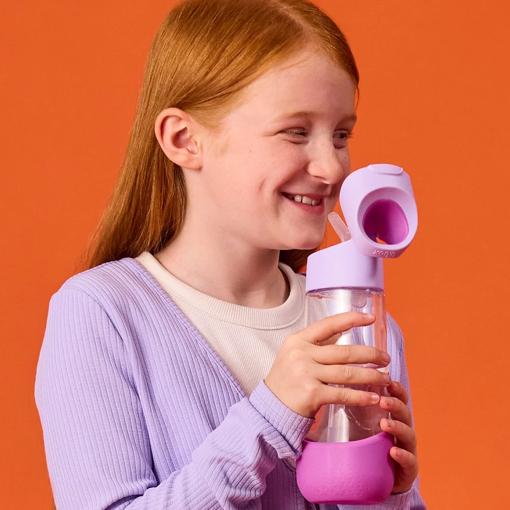 Fľaša na pitie so slamkou 600 ml sugar plum