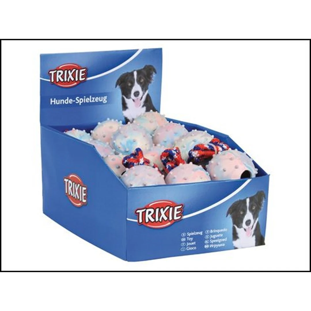 Hračka Trixie lopta gumová na povraze 6cm