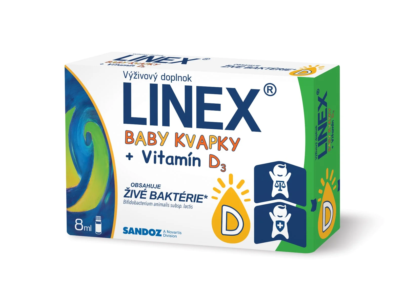 LINEX BABY KVAPKY + Vitamín D3 1×8 ml výživový doplnok