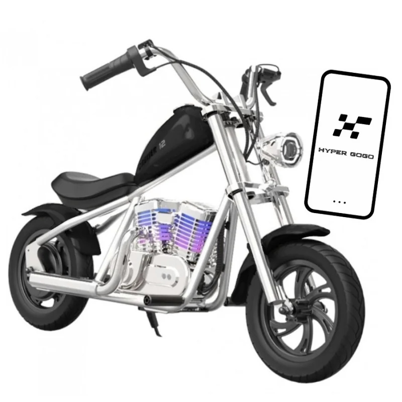 Hyper Gogo Cruiser 12 Plus detská elektrická motorka s aplikáciou, čierna