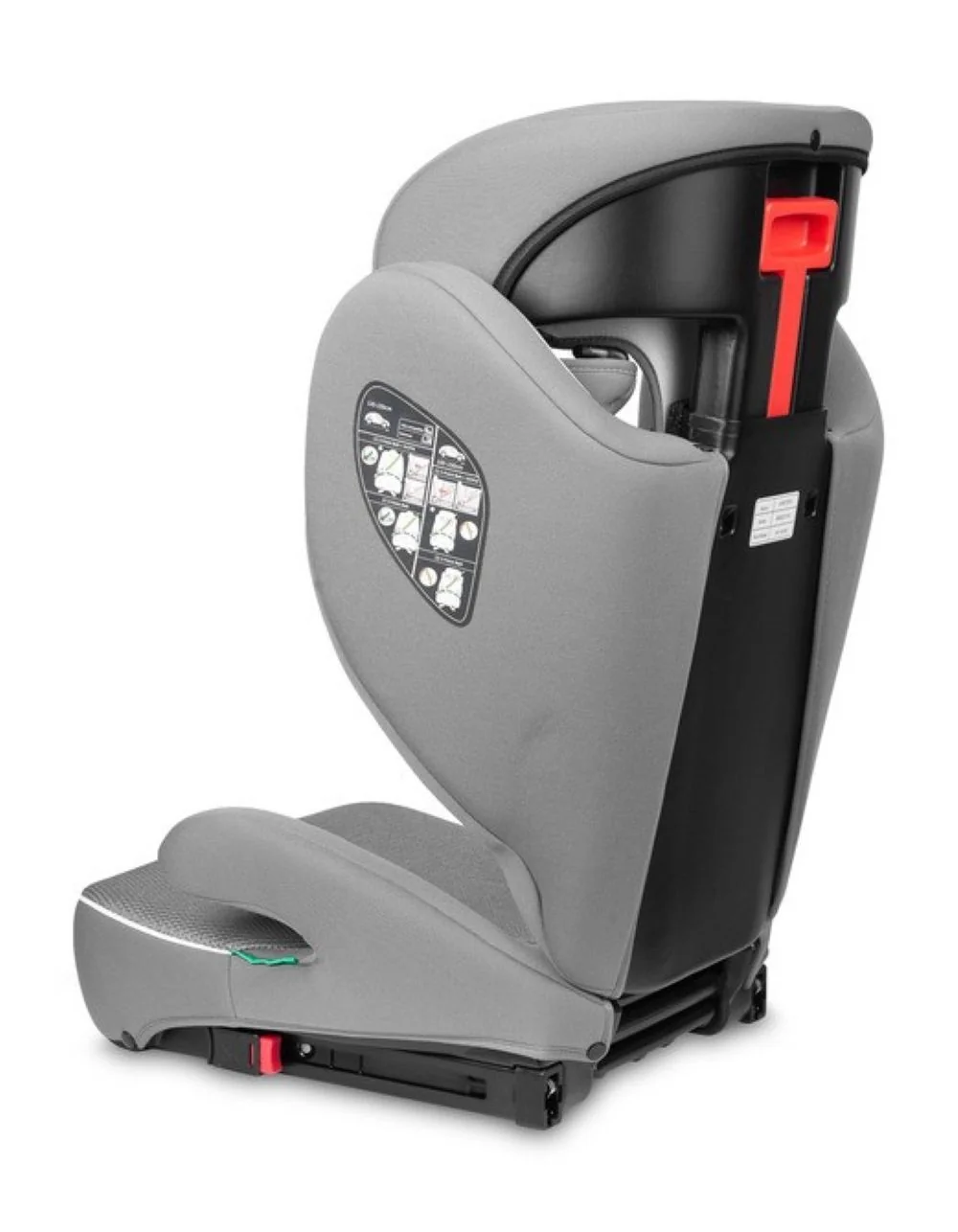 Detská autosedačka Breezy 2v1 s isofixom, 100-150 cm, sivá