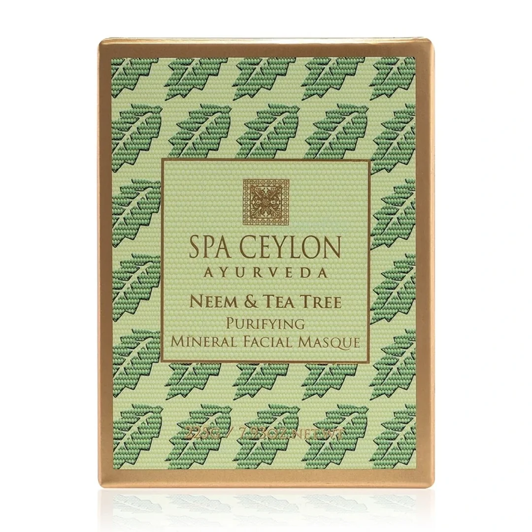 Minerálna čistiaca pleťová maska Neem & Tea Tree 200 g, Neem a čajovník