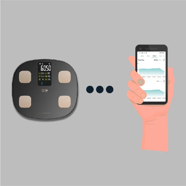 NAIPO BM-X1 SMART Diagnostická osobná váha 1×1 ks, osobná váha