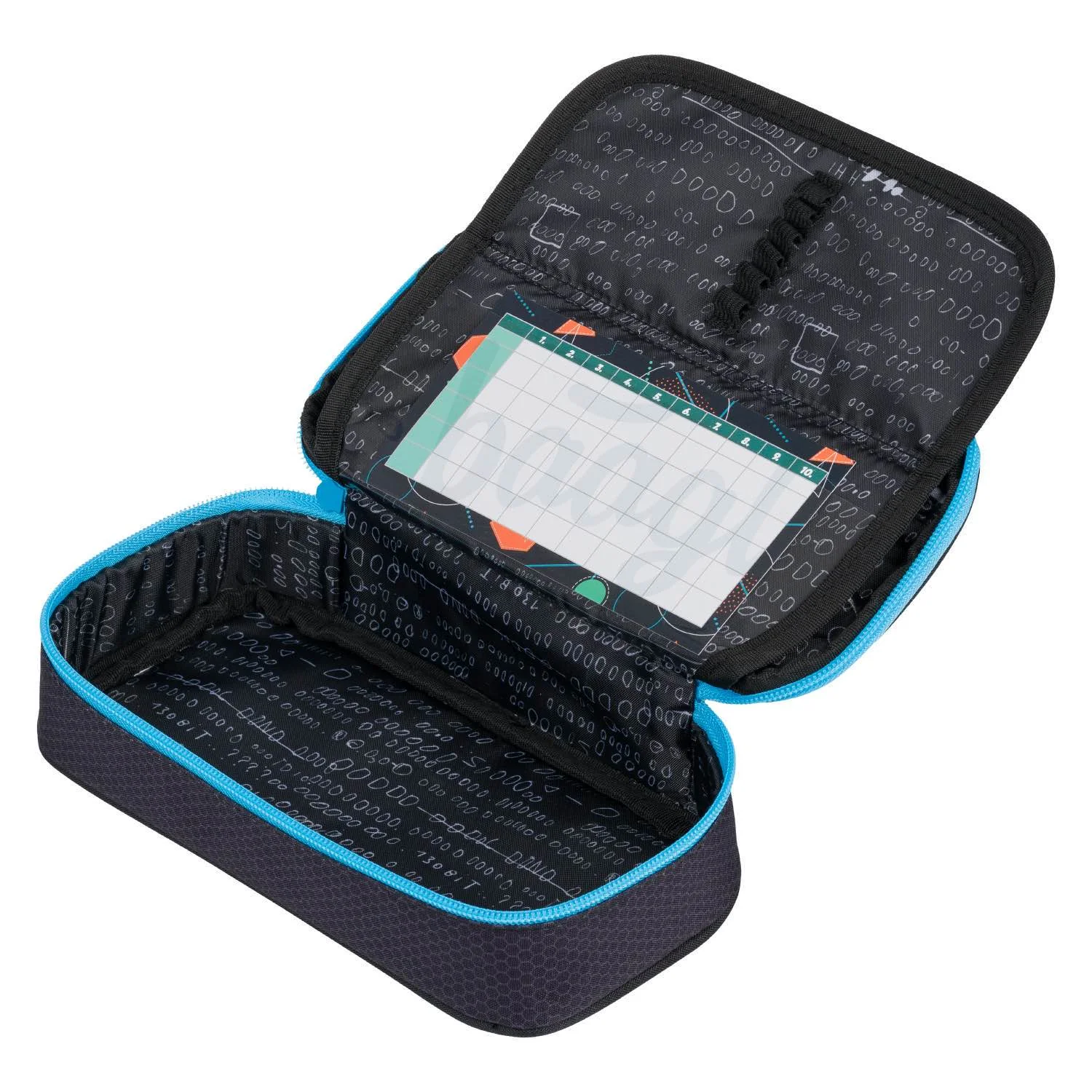 Baagl Školský peračník etui Skate Blue Light modrý, oválny