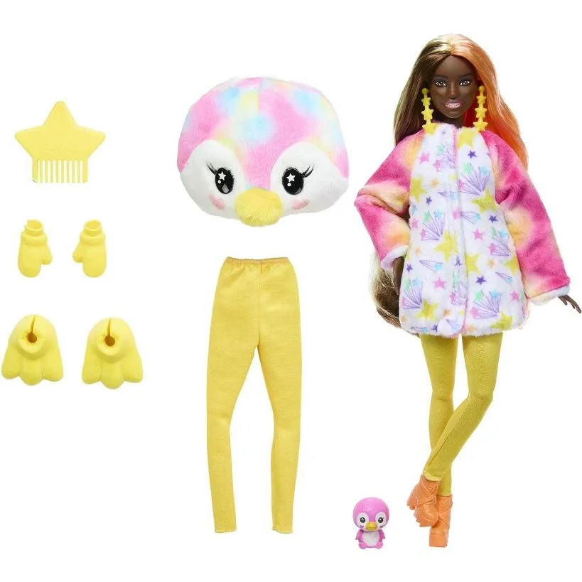 Barbie Cutie Reveal Barbie Farebné sny tučniak s doplnkami a 10 prekvapení