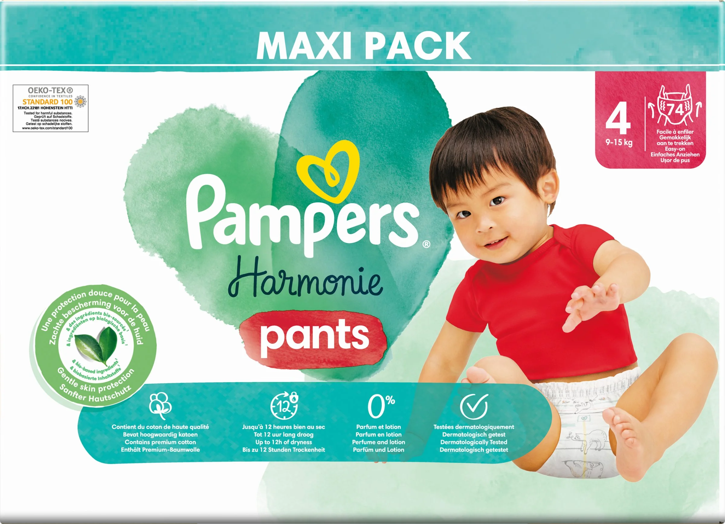 Pampers Harmonie Pants MP S4 74ks (9-15kg) 1×74 ks plienky