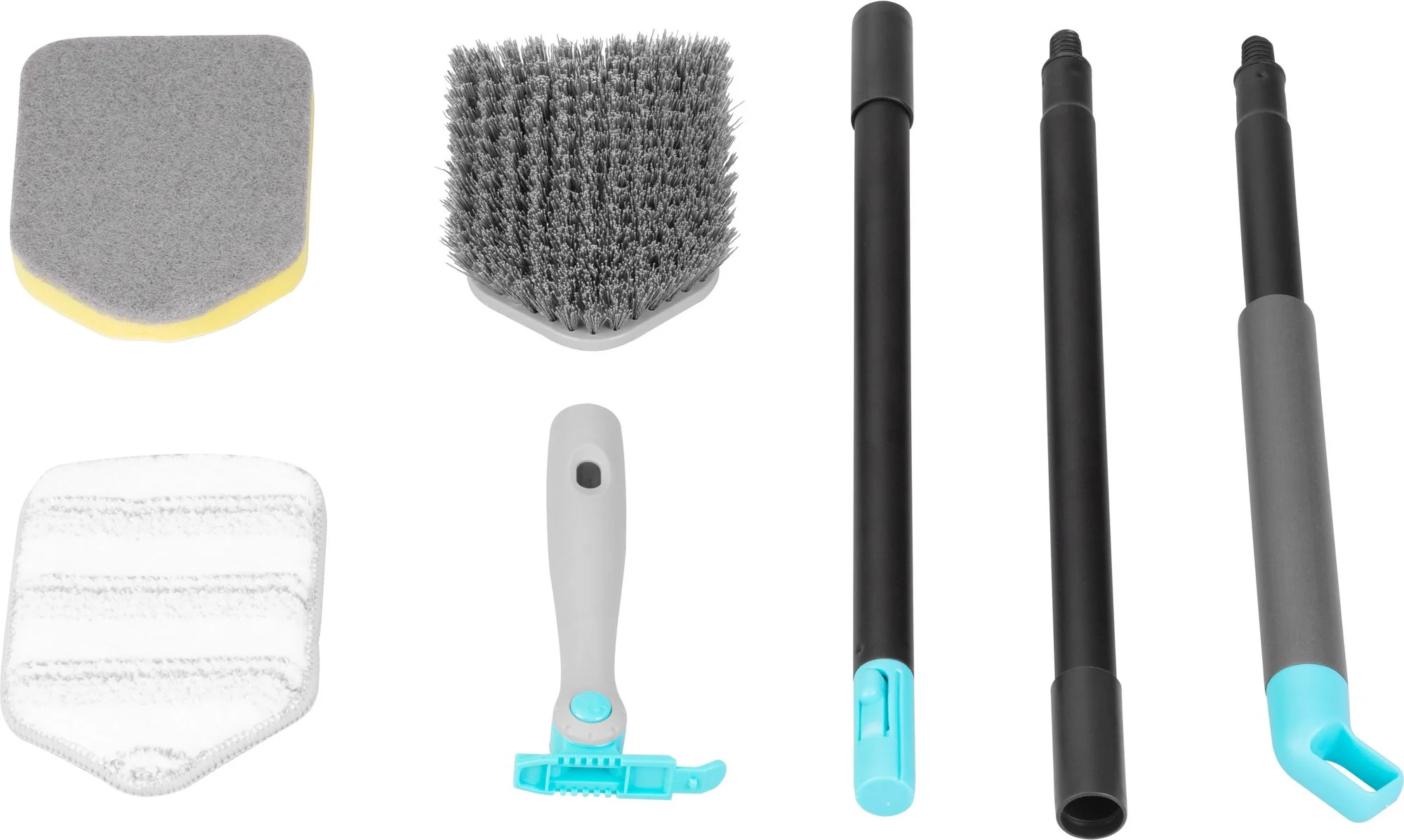 Strend Pro multifunkčná čistiaca kefa 3 v 1, 1 ks Na dlažbu a sklo, teleskopická násada 124,5 cm