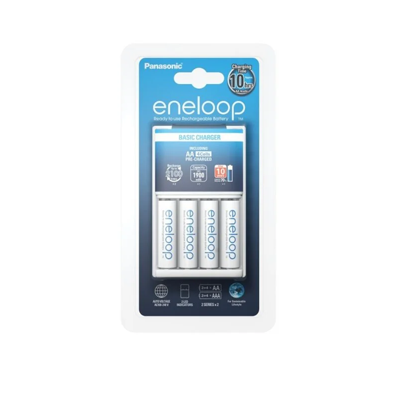 Nabíjačka batérií ENELOOP+4xAA biele K-KJ51MCC40E