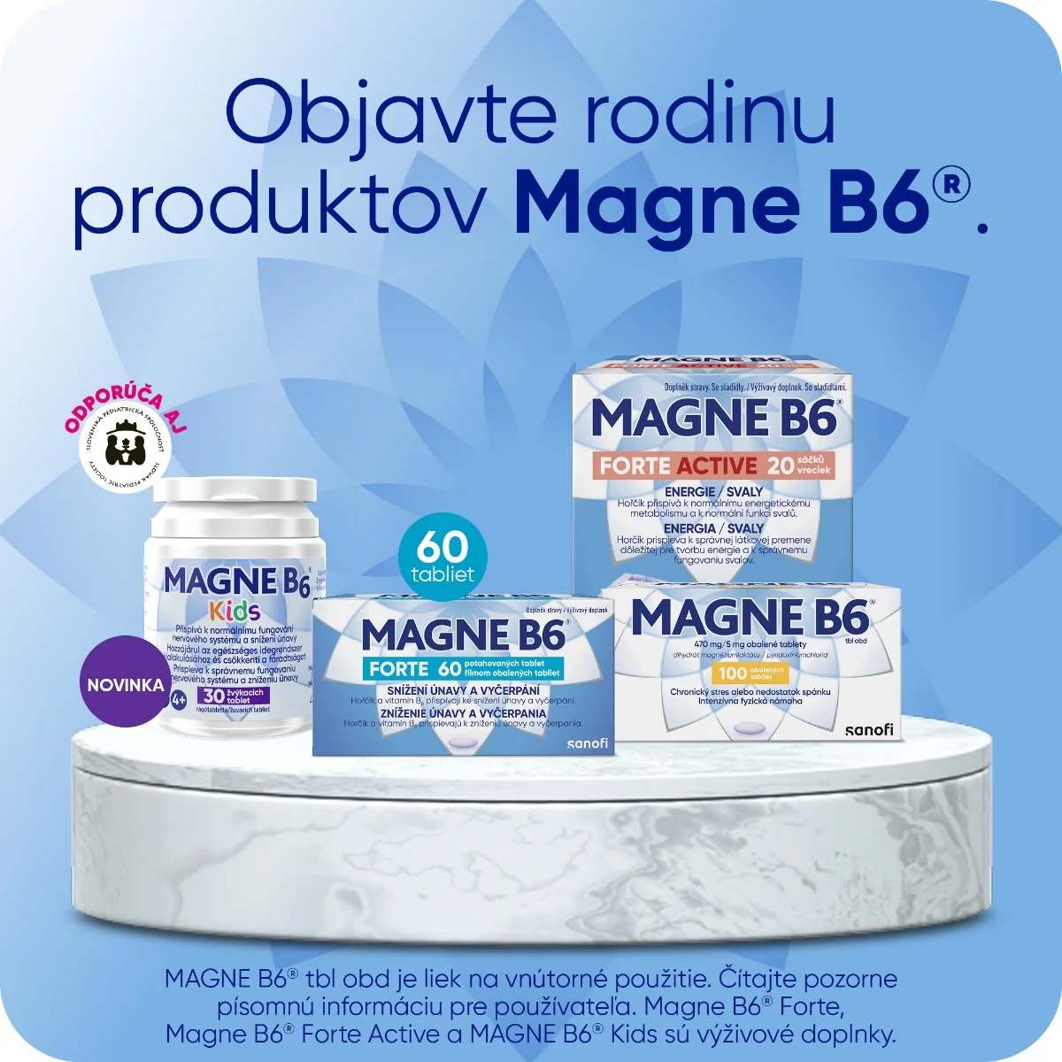 Magne B6® Forte 1×60 tbl, výživový doplnok
