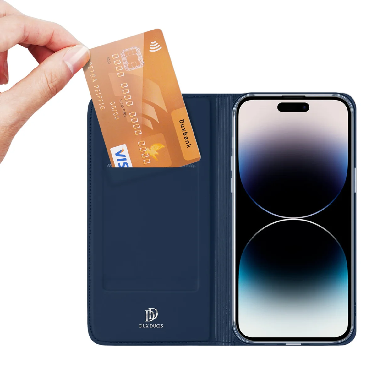 Dux Ducis Skin Pro knižkové puzdro na iPhone 15 Pro Max, modré
