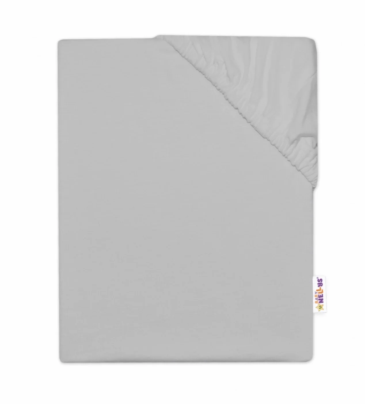 Detská jersey plachta do postieľky -sivá