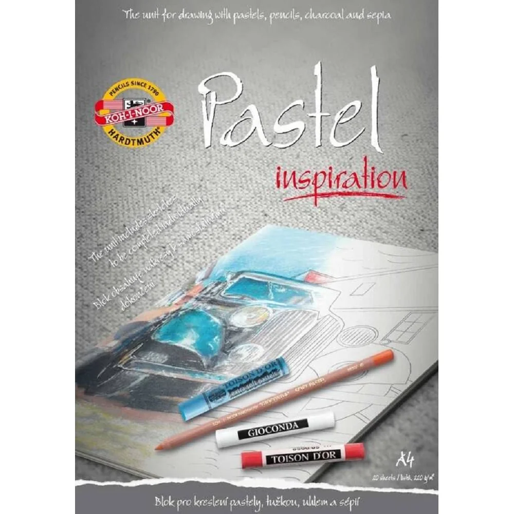 Pastel Inspiration - predtlačený skicár A4, 20 listov 20 listov, A4