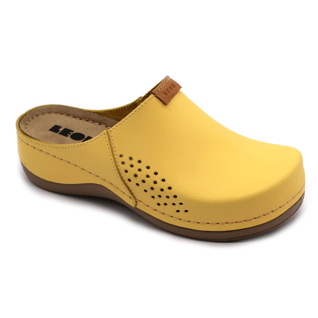 Leon 930 Dámska zdravotná celokožená obuv 36 - 22.5cm, žltá, 4,5 cm