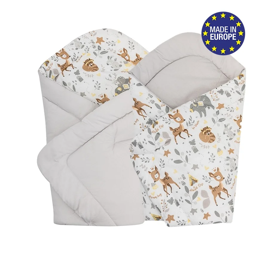 Bomimi Zavinovačka obojstranná Soft Zvieratká, béžová 76×76 cm
