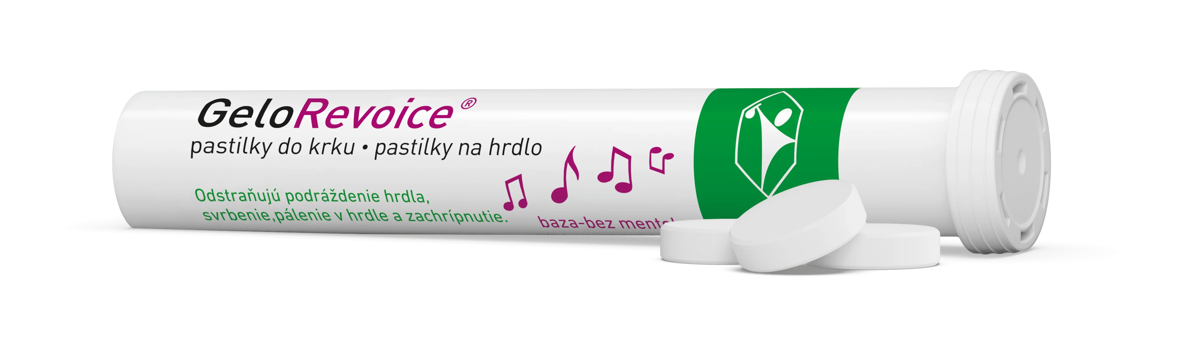 GeloRevoice pastilky na hrdlo, baza-bez metolu 20 ks