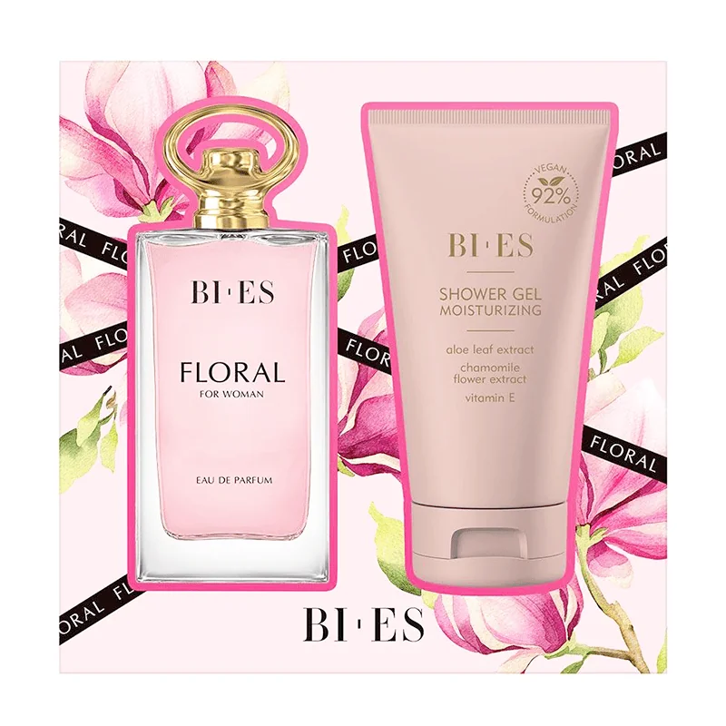 BI-ES Floral sada pre ženy parfumovaná voda 90 ml + sprchový gél 150 ml