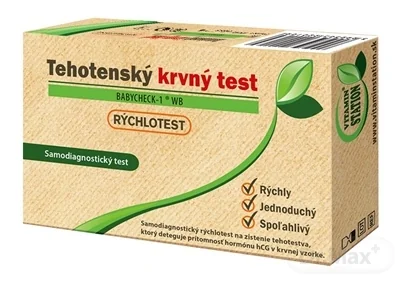 VITAMIN STATION Rychlotest Tehotenský krvný test 1×1 ks , tehotenský krvný test